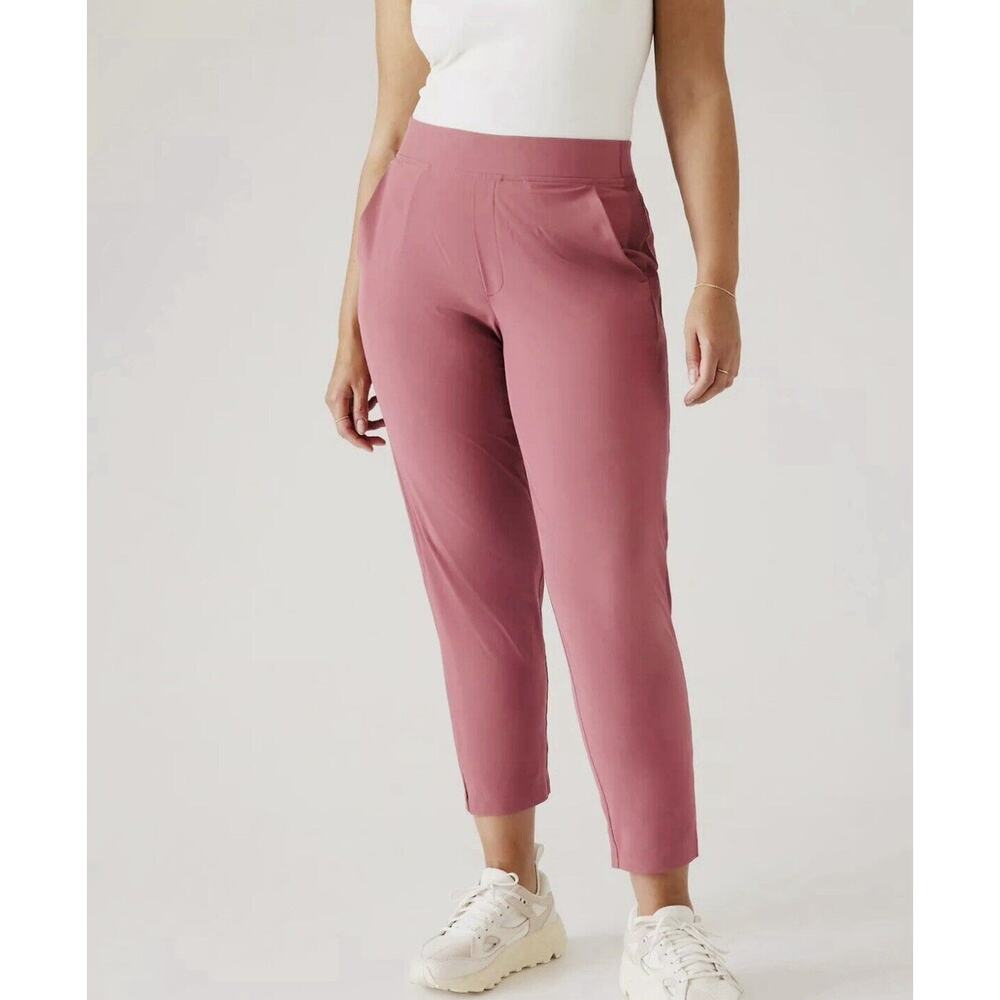 NWT $89 Athleta Brooklyn Ankle Pant Womens Plus Size 26 Berry Rose Athleisure